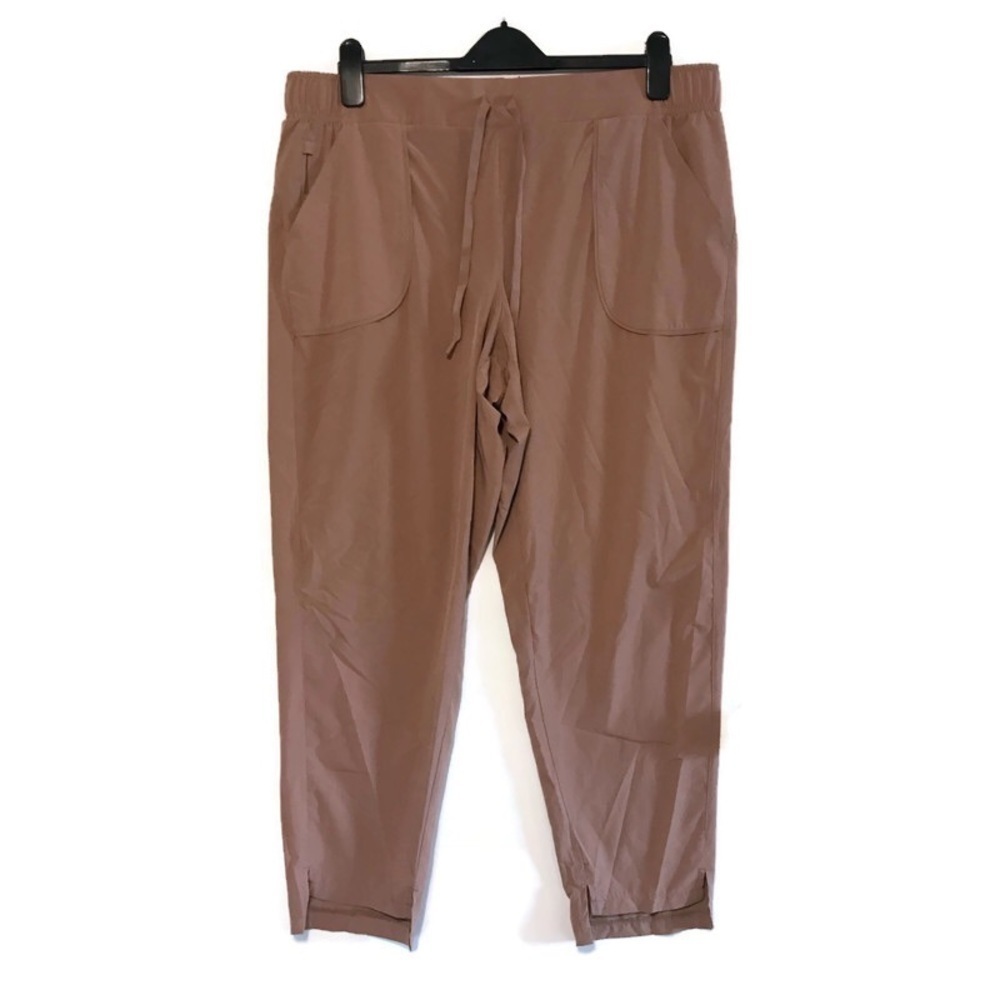 All in Motion Taupe Beige Ankle Track Pants Joggers Athletic Women’s size XL - Picture 2 of 7